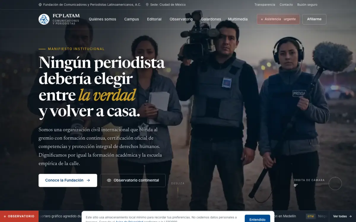 Sitio web de FCP LATAM